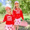 Apple Picking Crew Long Sleeve Sweatshirt, Red - Sweatshirts - 2