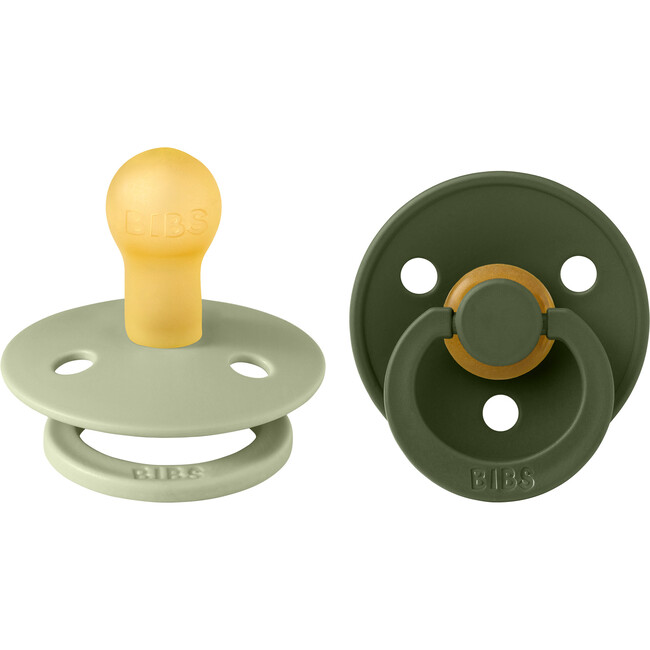 Colour Latex Pacifier, Sage & Hunter Green (Pack Of 2)