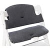 Alpha Highchair Pad Deluxe Seat Cushion Jersey, Charcoal - Highchairs - 1 - thumbnail