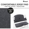 Alpha Highchair Pad Deluxe Seat Cushion Jersey, Charcoal - Highchairs - 2