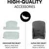 Alpha+ Grow Along Adjustable Beechwood Wooden High Chair Seat + 5-Point Harness & Bumper Bar, Black - Highchairs - 3