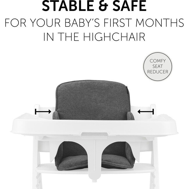 Alpha Highchair Pad Cosy Select Seat Cushion Jersey, Charcoal - Highchairs - 3