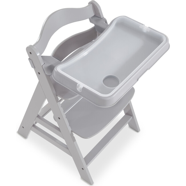 Alpha Removable Non-Slip High Chair Table Tray With Adjustable Depth, Grey - Highchairs - 3
