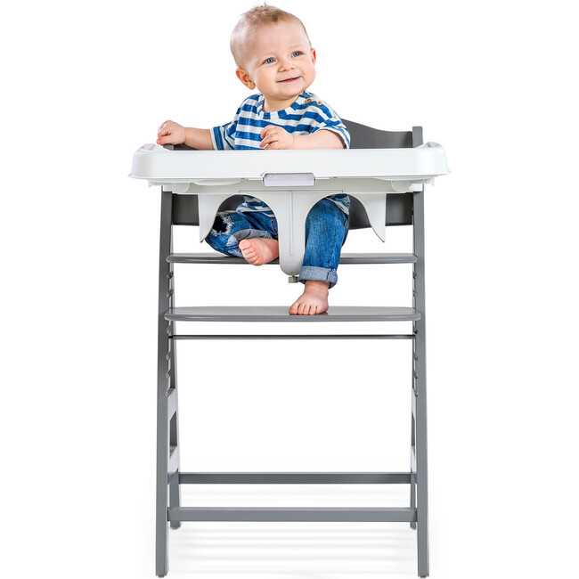 Alpha Removable Non-Slip High Chair Table Tray With Adjustable Depth, White - Highchairs - 4