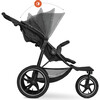 Runner 2-Compact Foldable Tricycle Jogger Buggy Stroller Pushchair With Height-Adjustable Handle, Black - Single Strollers - 3