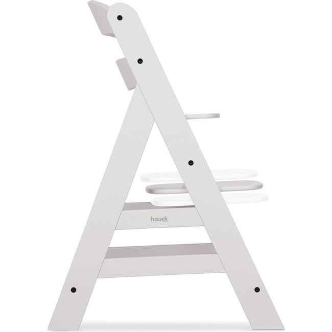 Alpha+ Grow Along Adjustable Beechwood Wooden High Chair Seat + 5-Point Harness & Bumper Bar, Creme - Highchairs - 4