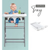 Alpha Removable Non-Slip High Chair Table Tray With Adjustable Depth, White - Highchairs - 5