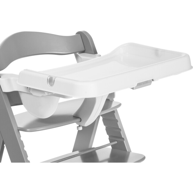 Alpha Removable Non-Slip High Chair Table Tray With Adjustable Depth, White - Highchairs - 6