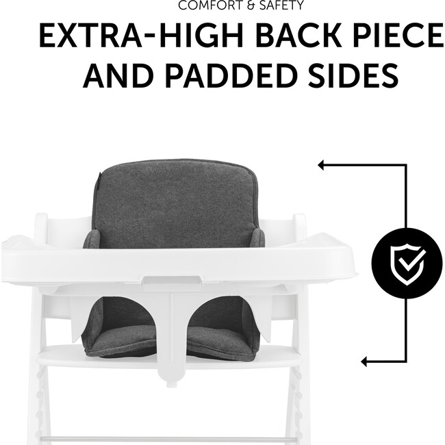 Alpha Highchair Pad Cosy Select Seat Cushion Jersey, Charcoal - Highchairs - 5