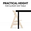 Alpha+ Grow Along Adjustable Beechwood Wooden High Chair Seat + 5-Point Harness & Bumper Bar, Vanilla - Highchairs - 6