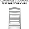 Alpha+ Grow Along Adjustable Beechwood Wooden High Chair Seat + 5-Point Harness & Bumper Bar, Grey - Highchairs - 7