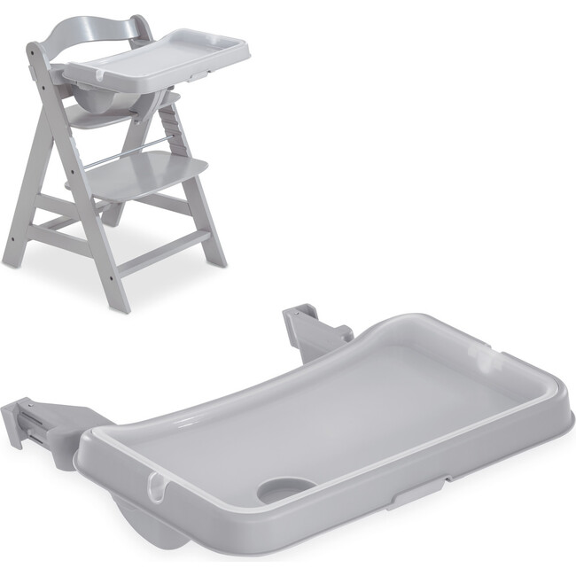 Alpha Removable Non-Slip High Chair Table Tray With Adjustable Depth, Grey - Highchairs - 6