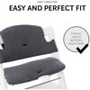 Alpha Highchair Pad Deluxe Seat Cushion Jersey, Charcoal - Highchairs - 7