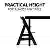 Alpha+ Grow Along Adjustable Beechwood Wooden High Chair Seat + 5-Point Harness & Bumper Bar, Black - Highchairs - 7