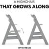 Alpha+ Grow Along Adjustable Beechwood Wooden High Chair Seat + 5-Point Harness & Bumper Bar, Grey - Highchairs - 8