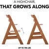 Alpha+ Grow Along Adjustable Beechwood Wooden High Chair Seat + 5-Point Harness & Bumper Bar, Natural Walnut Finish - Highchairs - 7