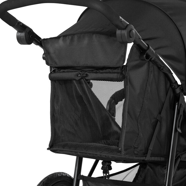 Runner 2-Compact Foldable Tricycle Jogger Buggy Stroller Pushchair With Height-Adjustable Handle, Black - Single Strollers - 8
