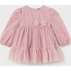 Rose Ruffle Dress, Pink - Dresses - 1 - thumbnail