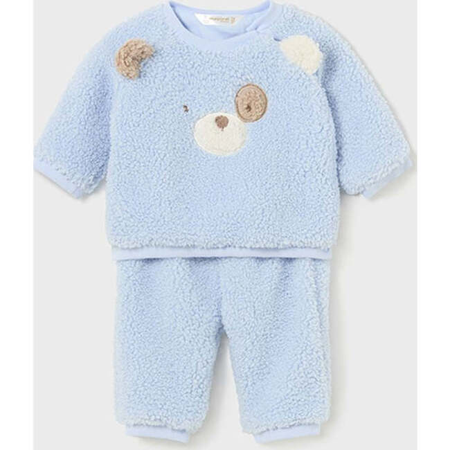 Teddy Applique Outfit, Blue