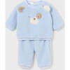 Teddy Applique Outfit, Blue - Mixed Apparel Set - 1 - thumbnail
