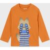 Fox Graphic T-Shirt, Orange - T-Shirts - 1 - thumbnail