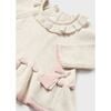 Ruffle Bow Knit Outfit, Beige - Mixed Apparel Set - 2