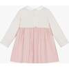 Victorian Bow Knit Dress, Pink - Dresses - 2