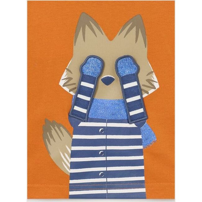 Fox Graphic T-Shirt, Orange - T-Shirts - 3