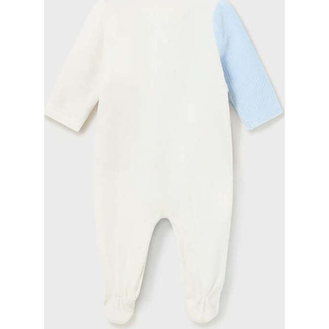Teddy Graphic Colorblock Babysuit, Blue - Bodysuits - 3