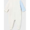 Teddy Graphic Colorblock Babysuit, Blue - Bodysuits - 3