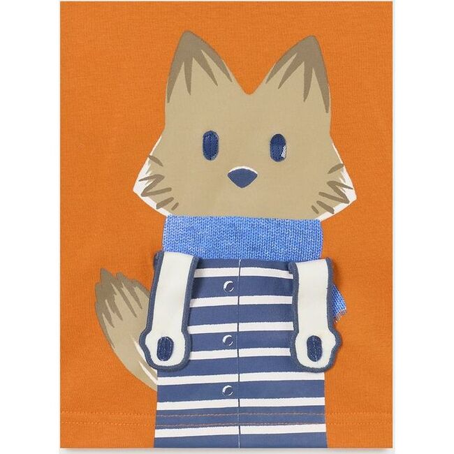 Fox Graphic T-Shirt, Orange - T-Shirts - 4