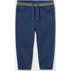 Drawstring Jogger Pants, Blue - Pants - 1 - thumbnail