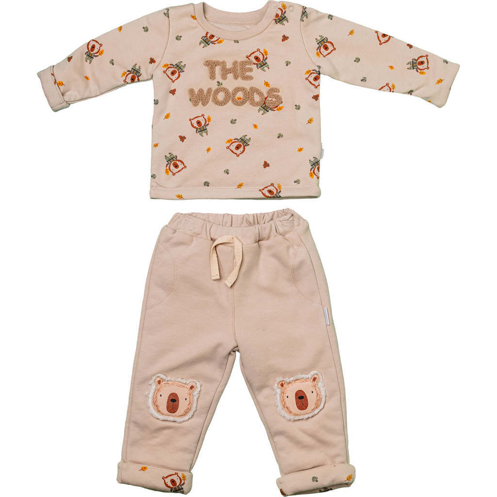Woods Besr Print Outfit, Beige - Mixed Apparel Set - 1