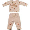 Woods Besr Print Outfit, Beige - Mixed Apparel Set - 1 - thumbnail