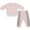 Star Teddy Graphic Outfit, Pink - Mixed Apparel Set - 1 - thumbnail