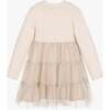 Daisy Overlay Tulle Dress, Beige - Dresses - 3