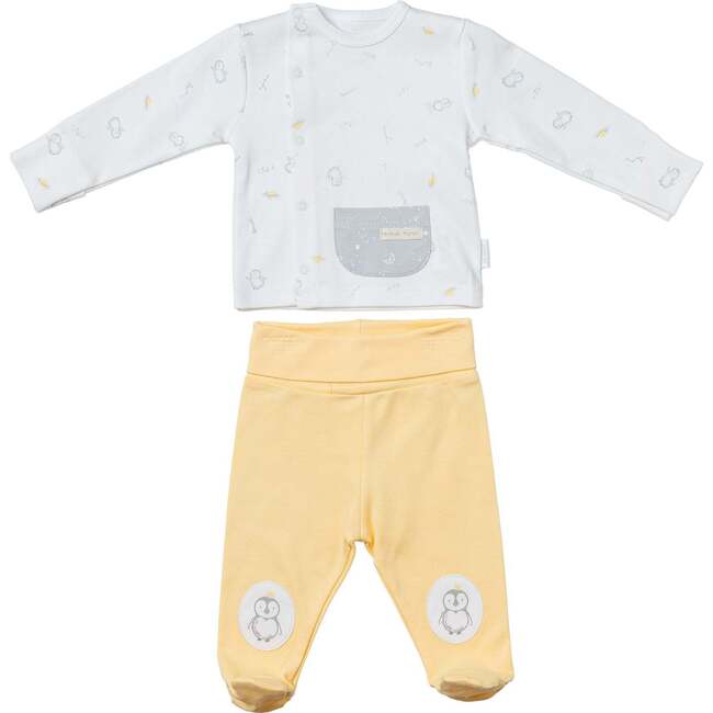 Penguin Graphic Footed Outfit, White