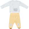 Penguin Graphic Footed Outfit, White - Mixed Apparel Set - 1 - thumbnail