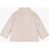 Bow Faux Fur Coat, Off White - Jackets - 3