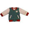 Logo Letterman Jacket, Green - Jackets - 1 - thumbnail