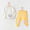 Penguin Graphic Footed Outfit, White - Mixed Apparel Set - 2