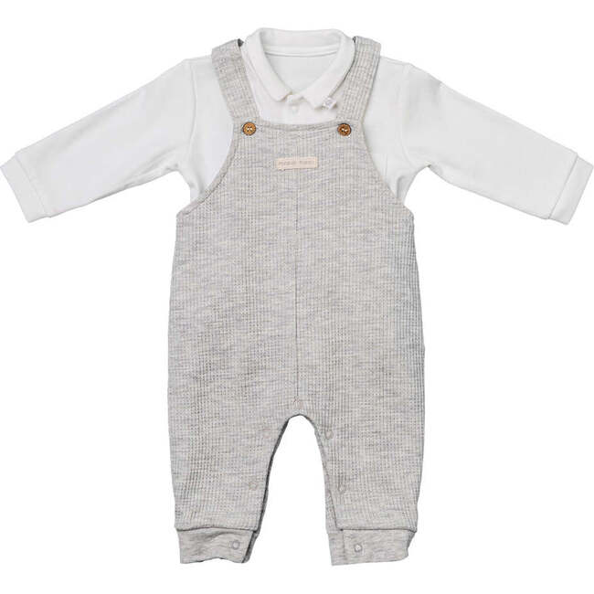 Collared Overalls Outfit, Grey