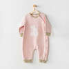 Bunny Graphic Buttoned Babysuit, Pink - Bodysuits - 2