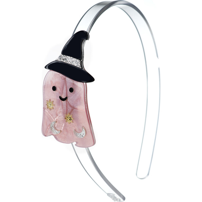 Ghost Witch Hat Pearlized Pink Headband