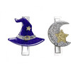 Witch Hat & Moon Glitter Alligator Clips - Hair Accessories - 1 - thumbnail