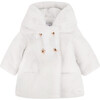Faux Fur Ecru Baby Coat - Coats - 1 - thumbnail