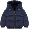 Marine Reversible Puffer Baby Jacket - Coats - 1 - thumbnail