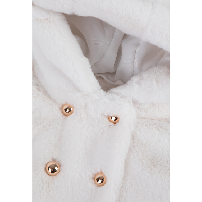 Faux Fur Ecru Baby Coat - Coats - 3