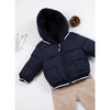 Marine Reversible Puffer Baby Jacket - Coats - 2