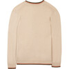 Retro Contrast Beige Cardigan - Sweaters - 3